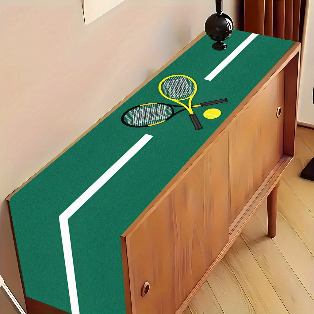 Table Tennis News Today - Tovaglia con motivo da tennis vivace