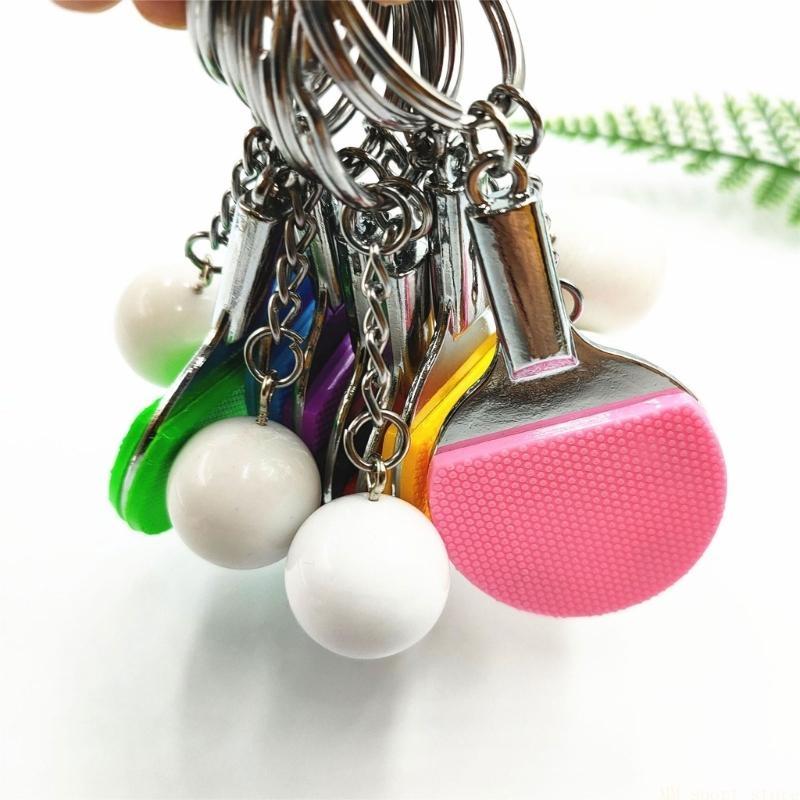 Table Tennis Keychain - 31BE Carino Sport Mini Metallo Portachiavi