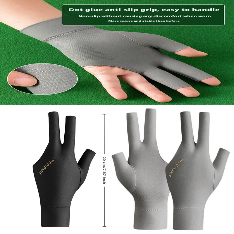 Table Tennis Us Open - Guanti da biliardo con dita scoperte,