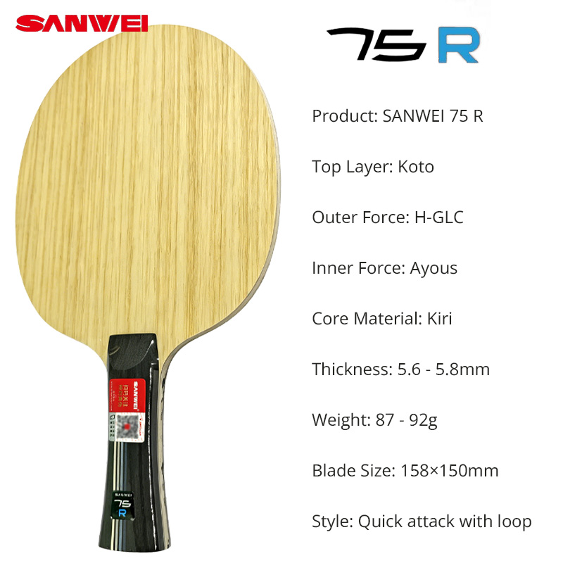 SANWEI 75R 75G Racchetta da Pi - Table Tennis Eleven recensione e prezzo